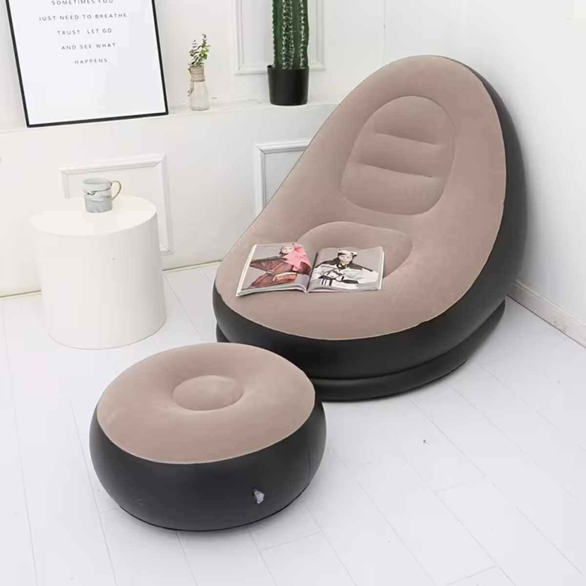 Inflatable Sofa with Footstool